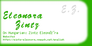 eleonora zintz business card